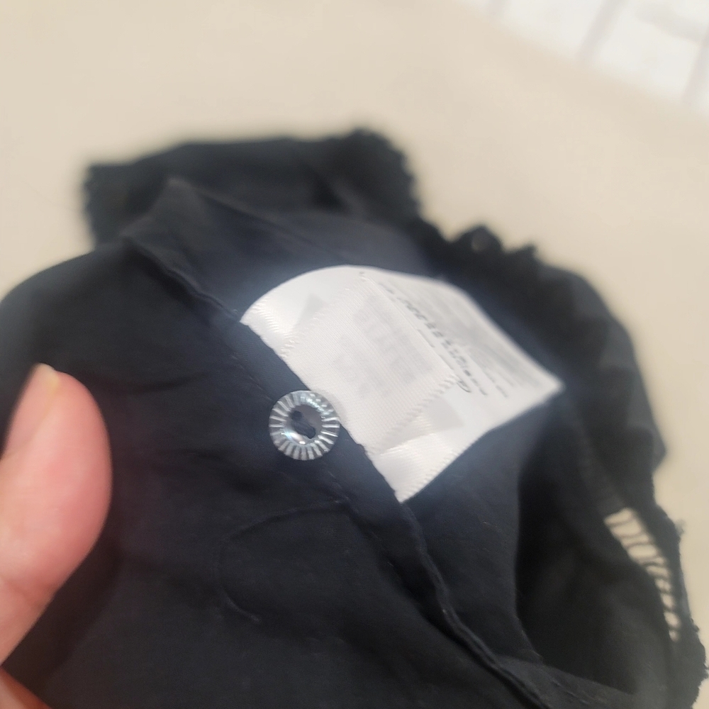 ​DÔEN XL Traveler Top Black Organic Cotton Ruffle Eyelet Blouse - Rare Size! - Picture 13 of 15